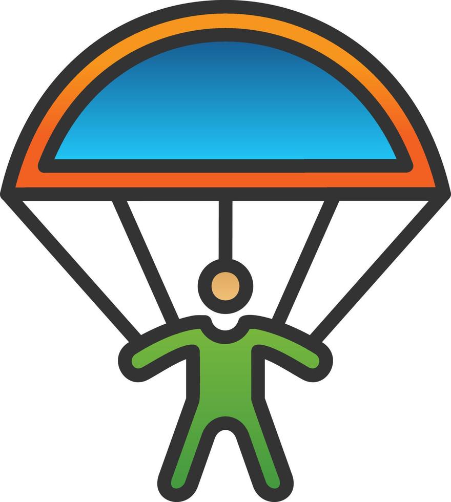 Skydiving Vector Icon Design