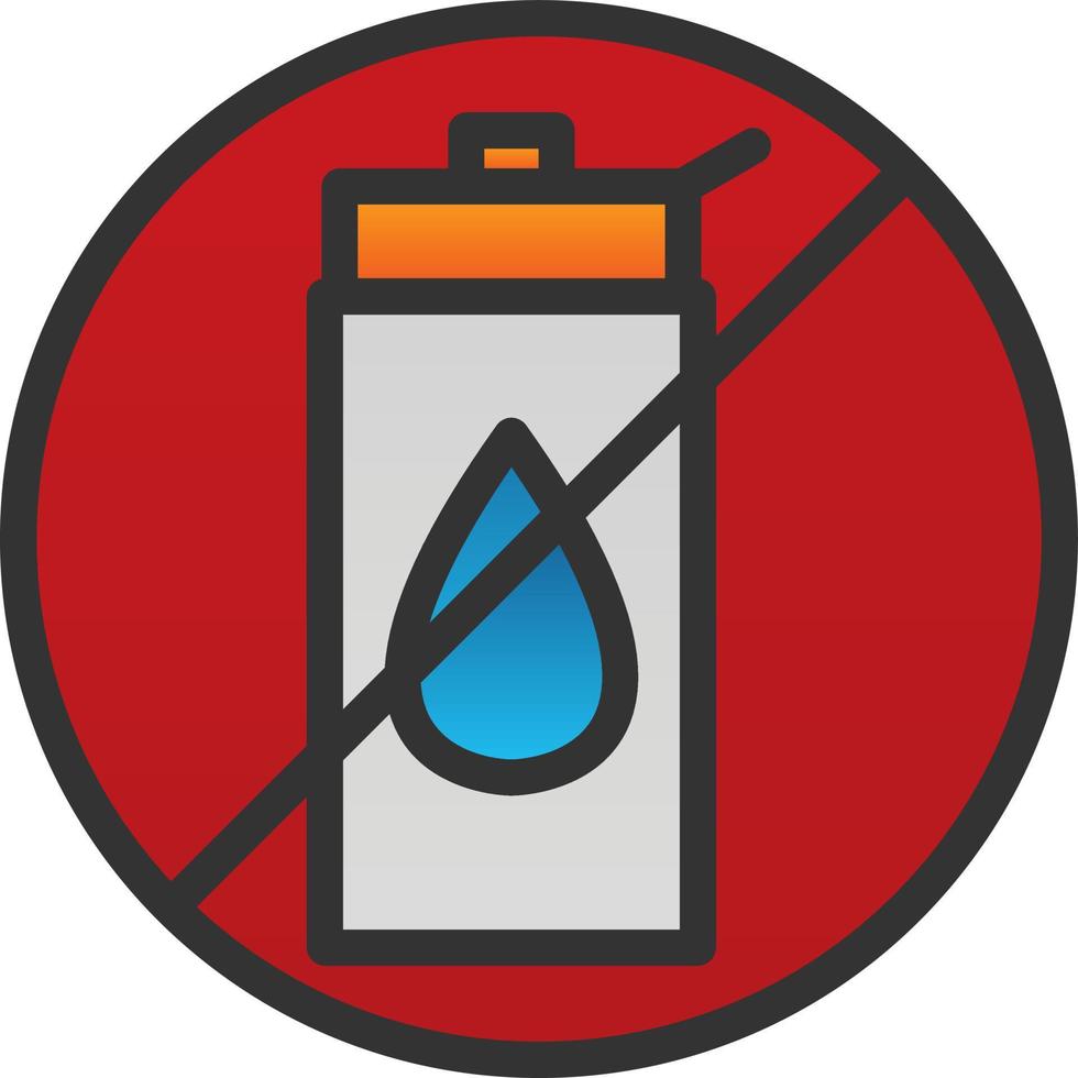No Liquid Vector Icon Design