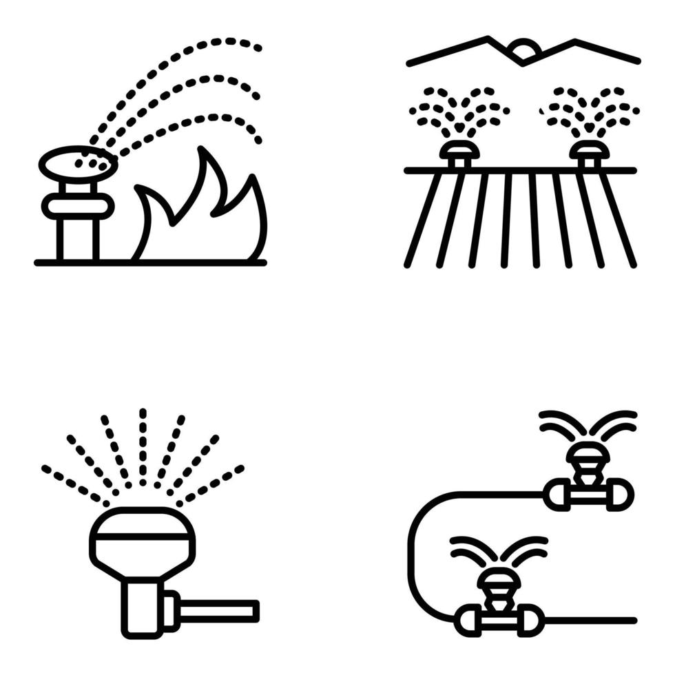 Pack Of Watering Icons vector