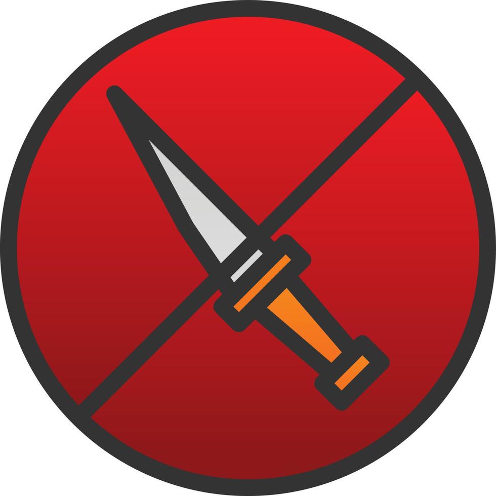 No Weapons Vector Icon Design