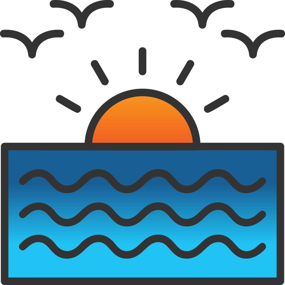 Sunrise Vector Icon Design