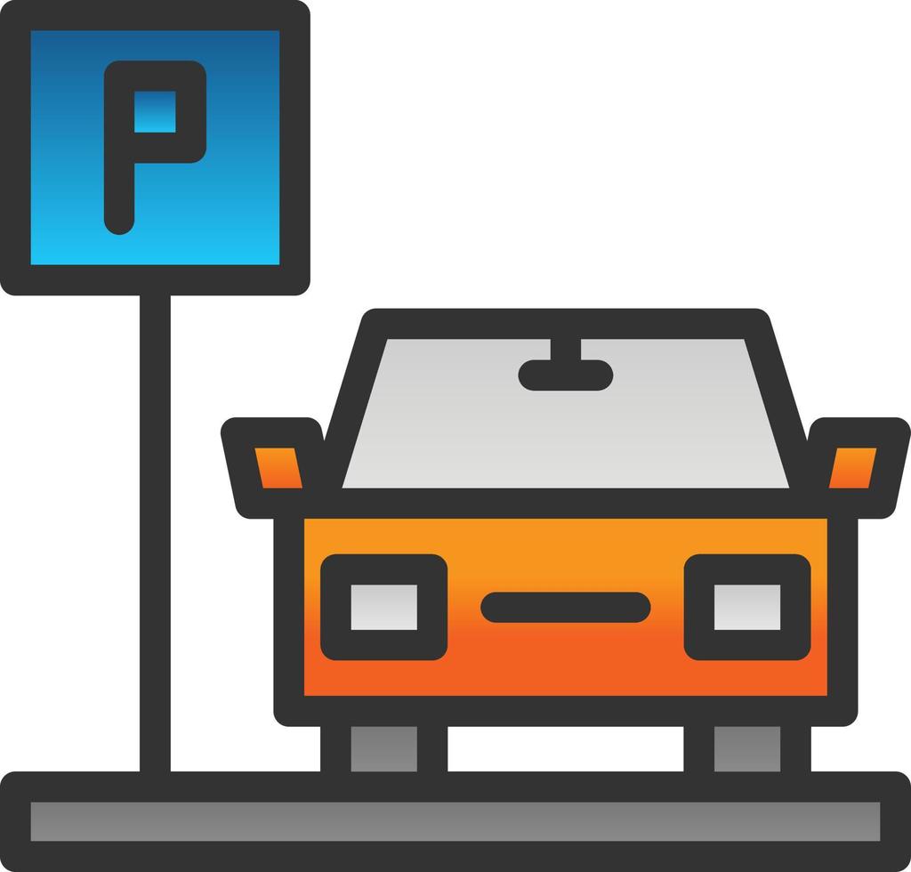 Parking Area Vector Icon Design
