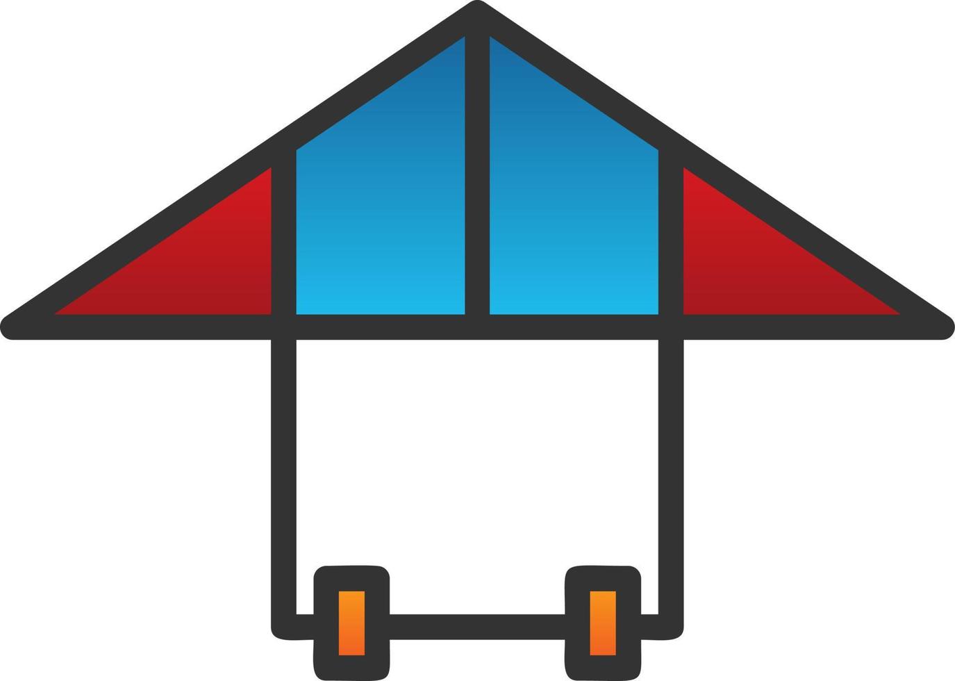 Hang Gliding Vector Icon Design