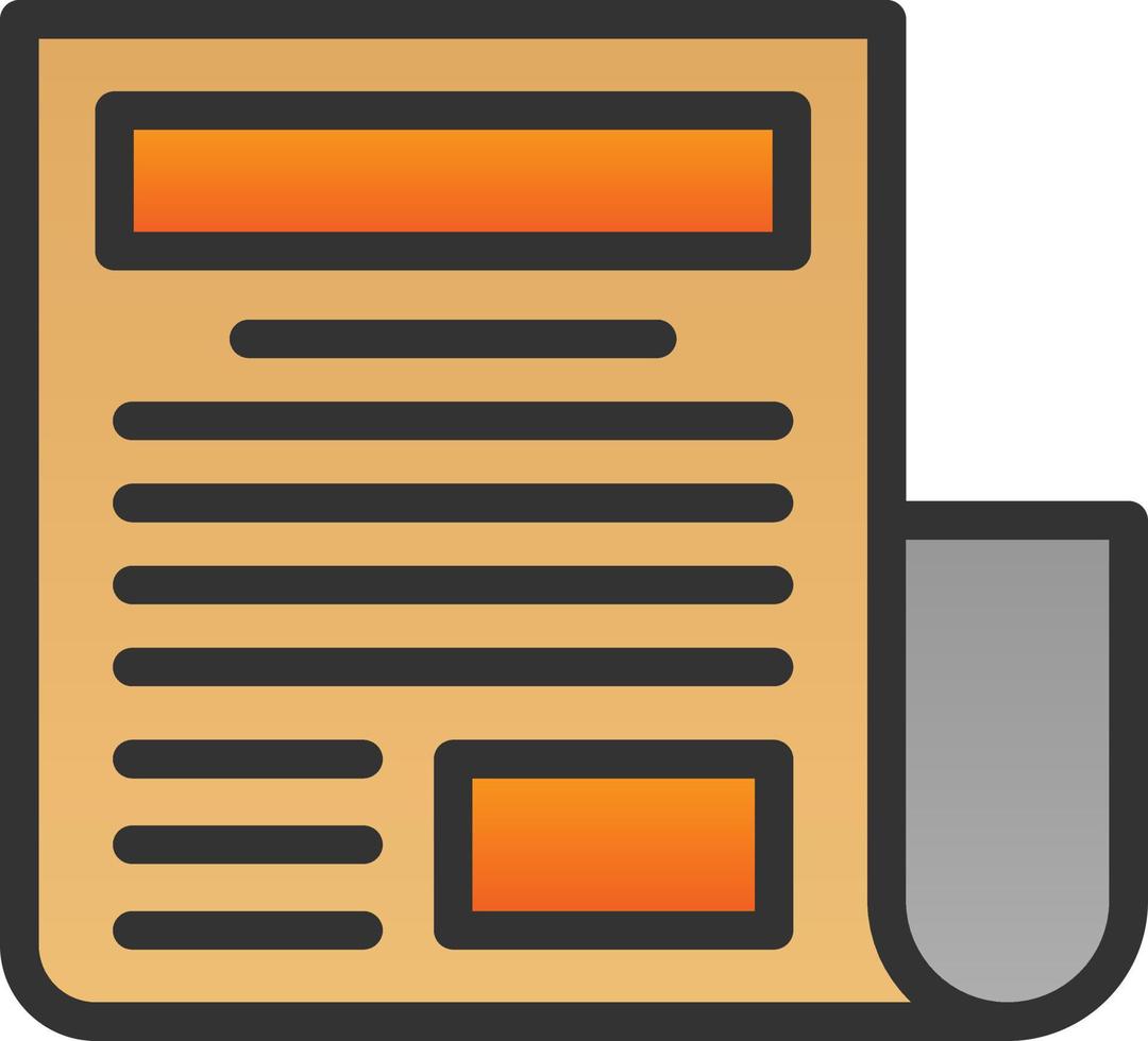 News Paper Vector Icon Design
