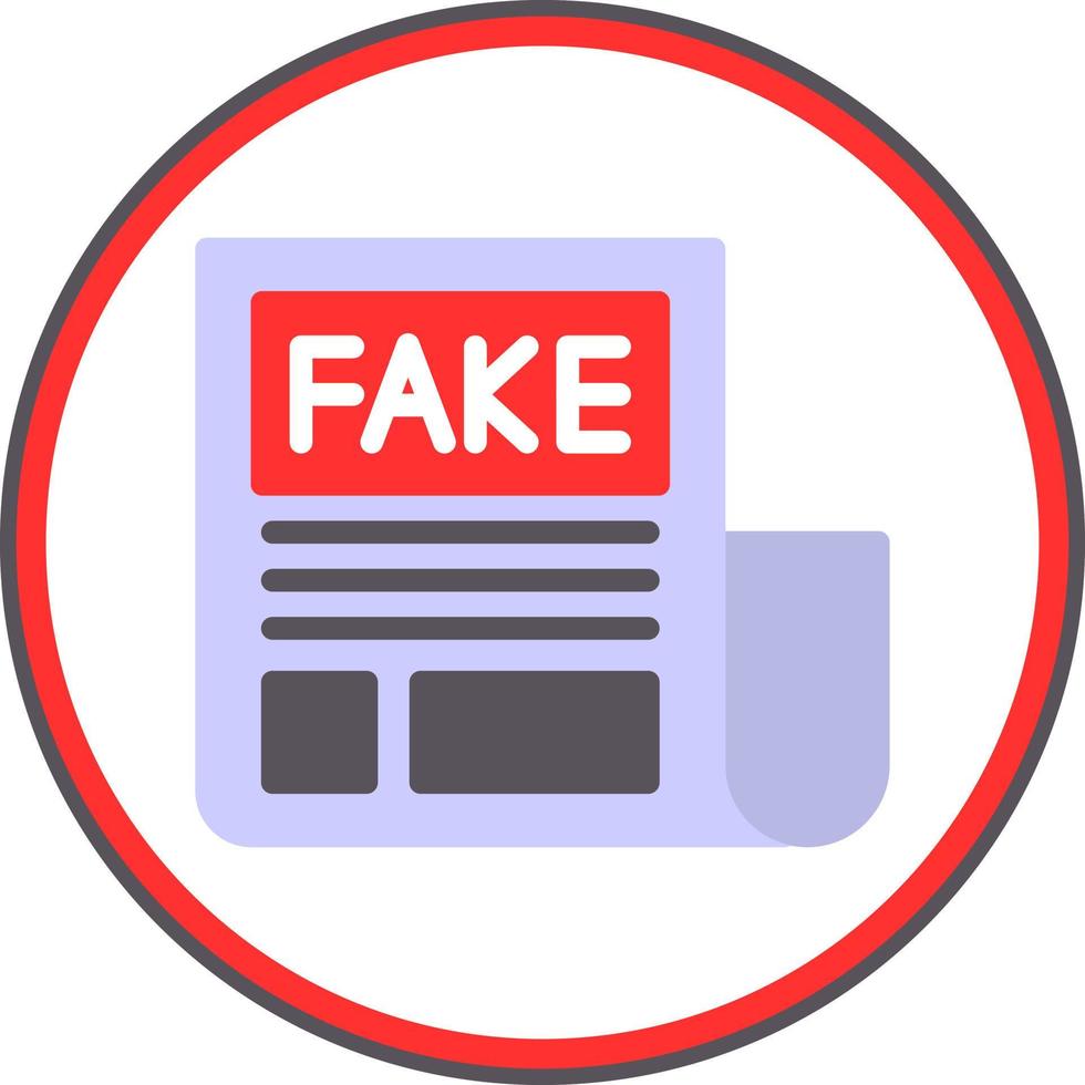 Fake News Vector Icon Design