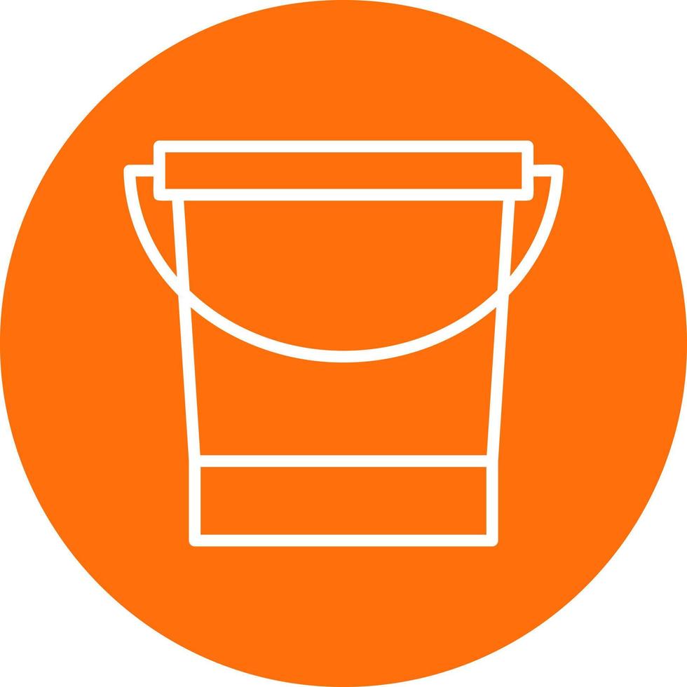 Water Bucket Vector Icon Design
