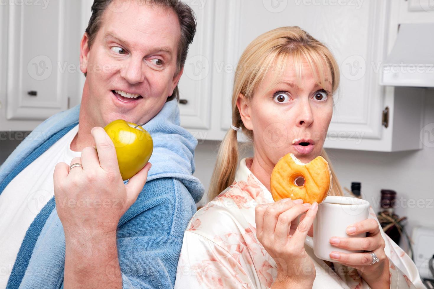 Fruit or Donut Healthy Eating Decision photo