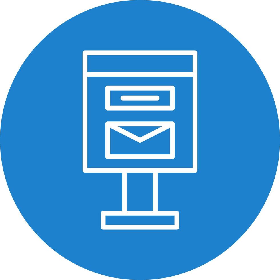 Postbox Vector Icon Design
