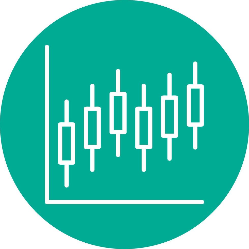 Candlestick Chart Vector Icon Design