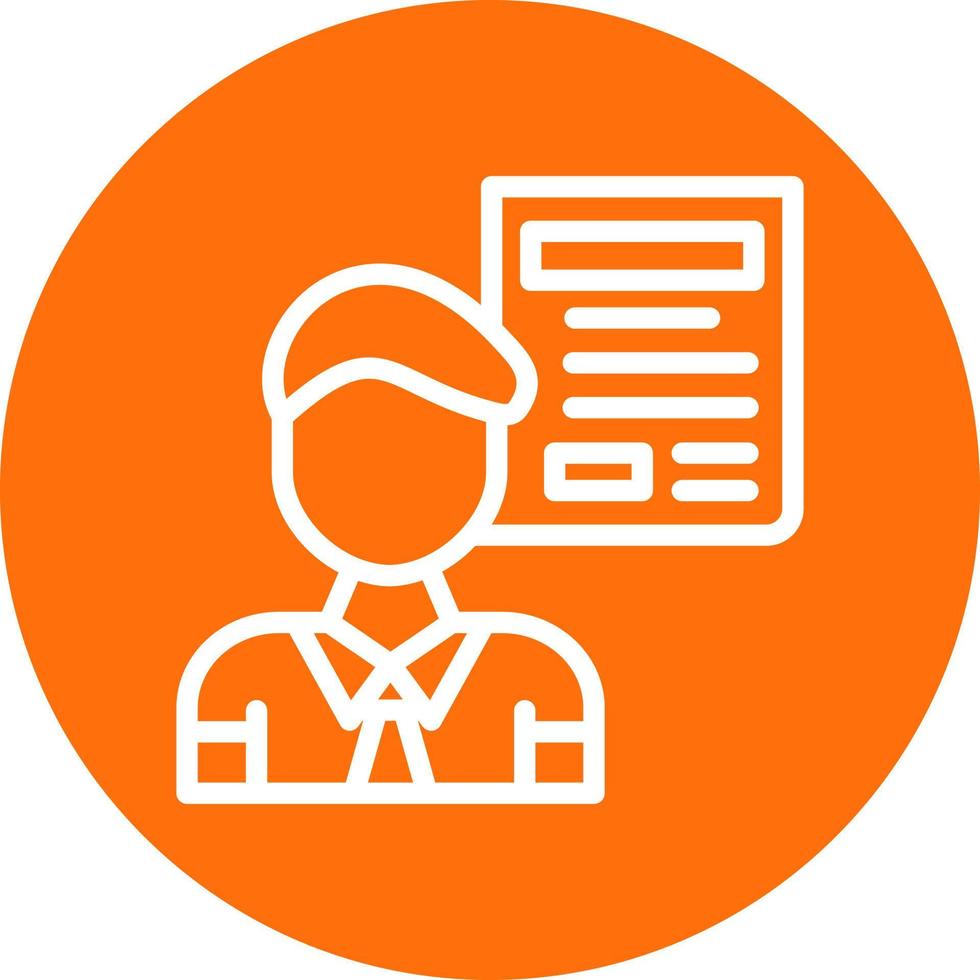 Journalist Vector Icon Design
