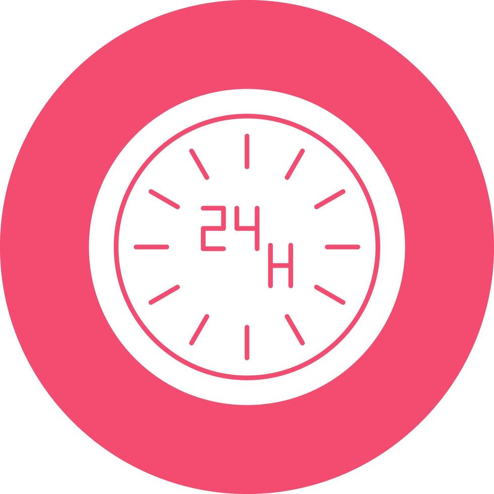 24 Hours Vector Icon Design