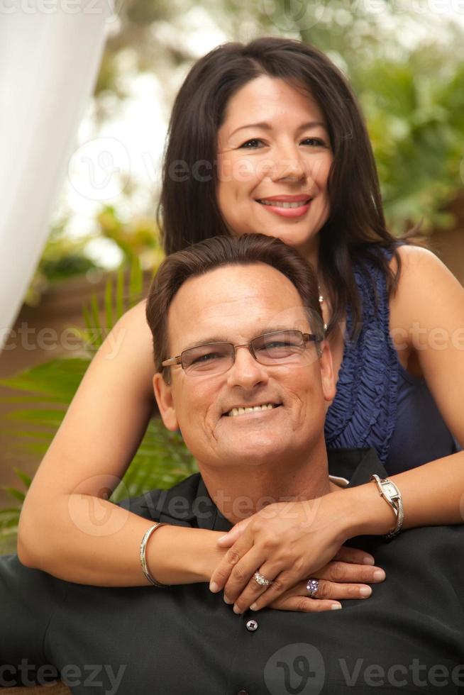 Attractive Hispanic and Caucasian Couple photo