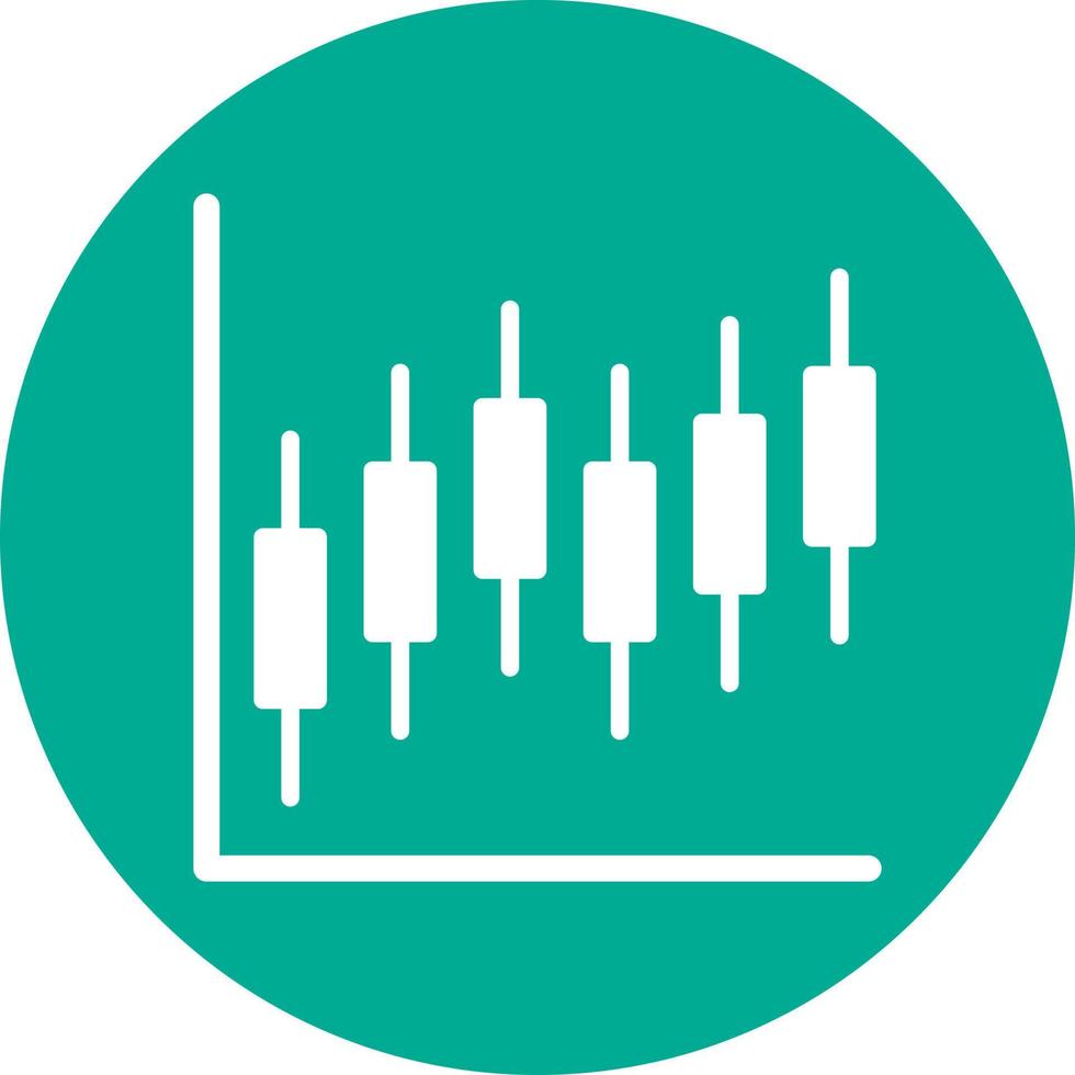 Candlestick Chart Vector Icon Design