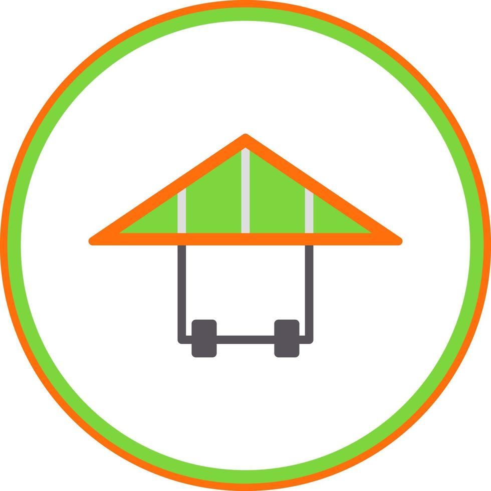 Hang Gliding Vector Icon Design