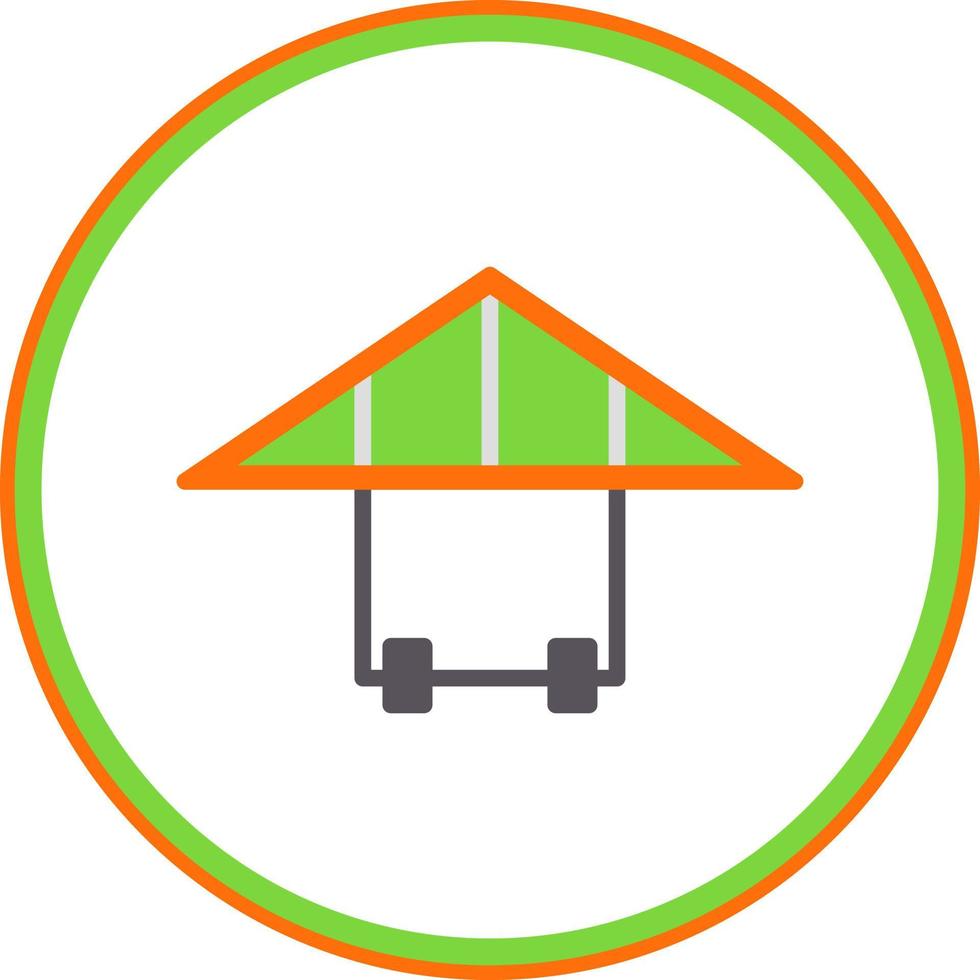 Hang Gliding Vector Icon Design