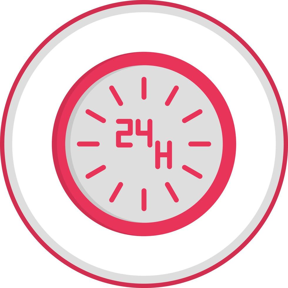 24 Hours Vector Icon Design
