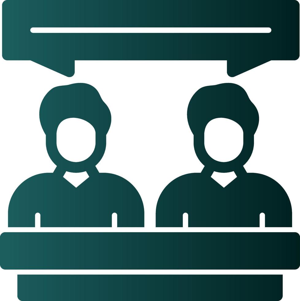 Internal Meeting Vector Icon Design