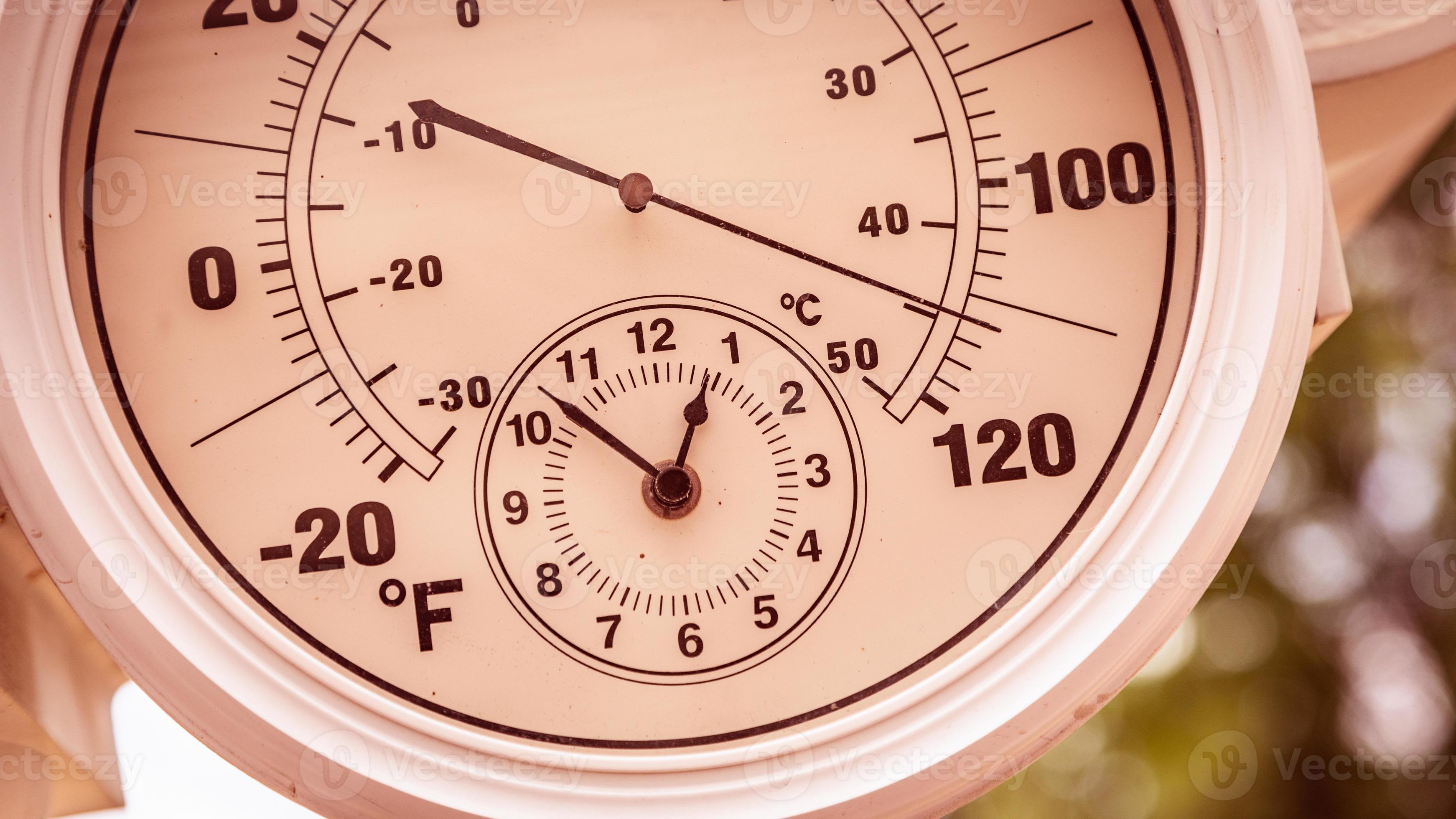 Round Thermometer Showing Over 110 Degrees 16431498 Stock Photo at