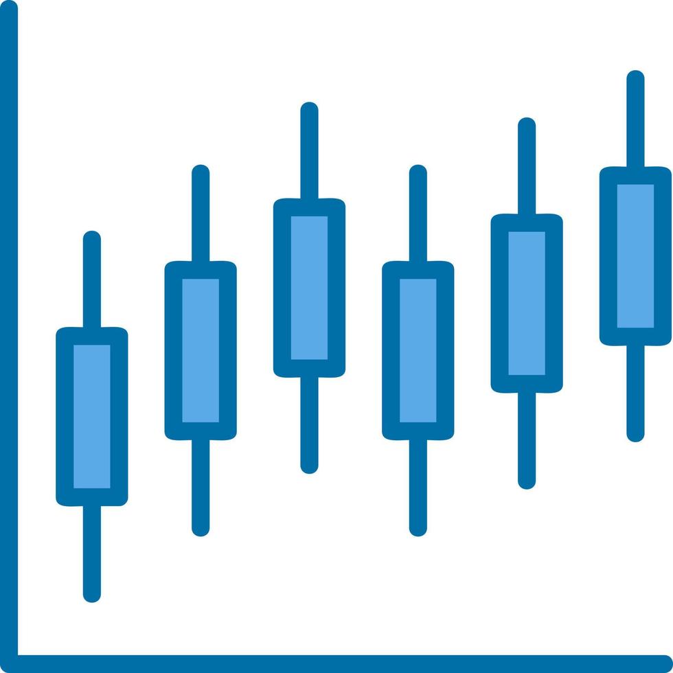 Candlestick Chart Vector Icon Design