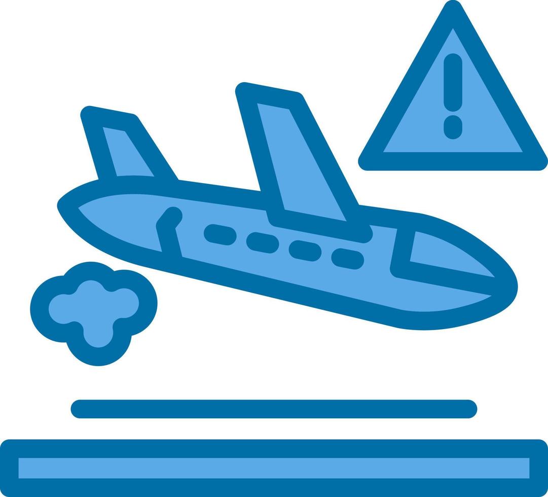 diseño de icono de vector de accidente de avión