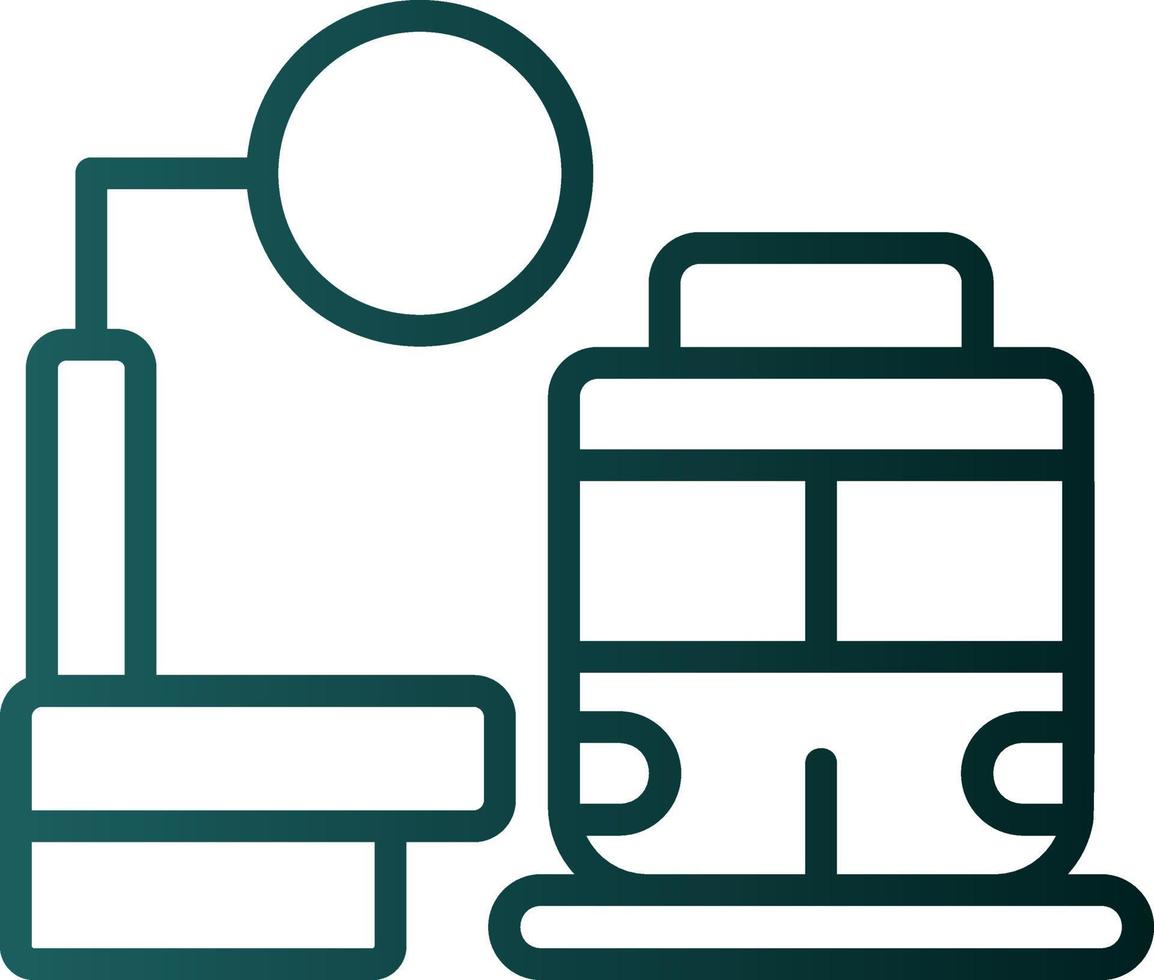 Train Stop Vector Icon Design