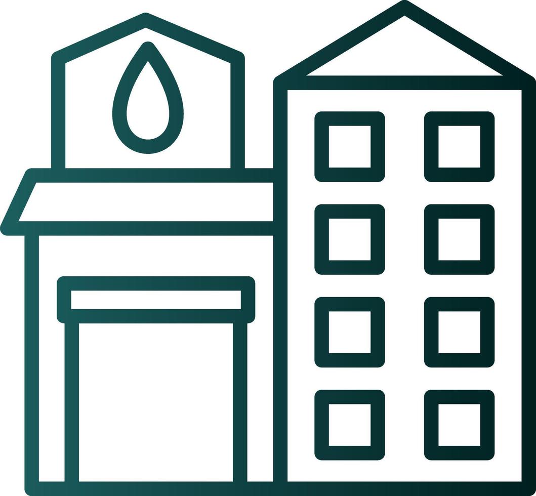 Fire Station Vector Icon Design