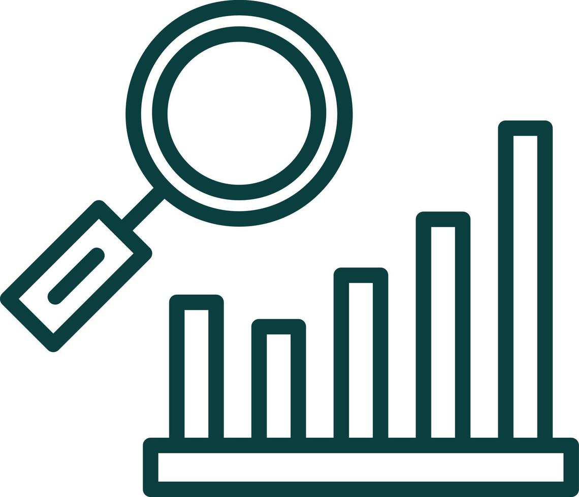 Bar Chart Research Vector Icon Design