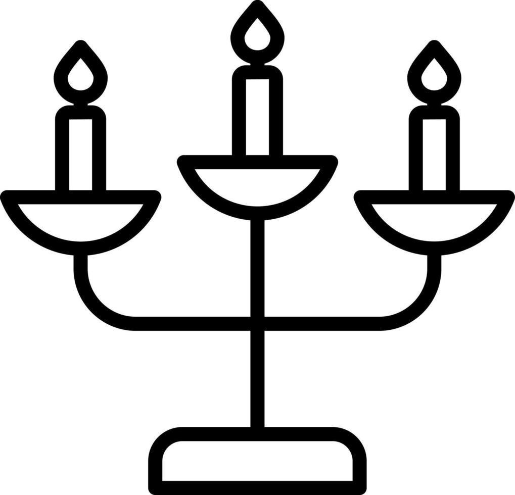 diseño de icono de vector de candelabro