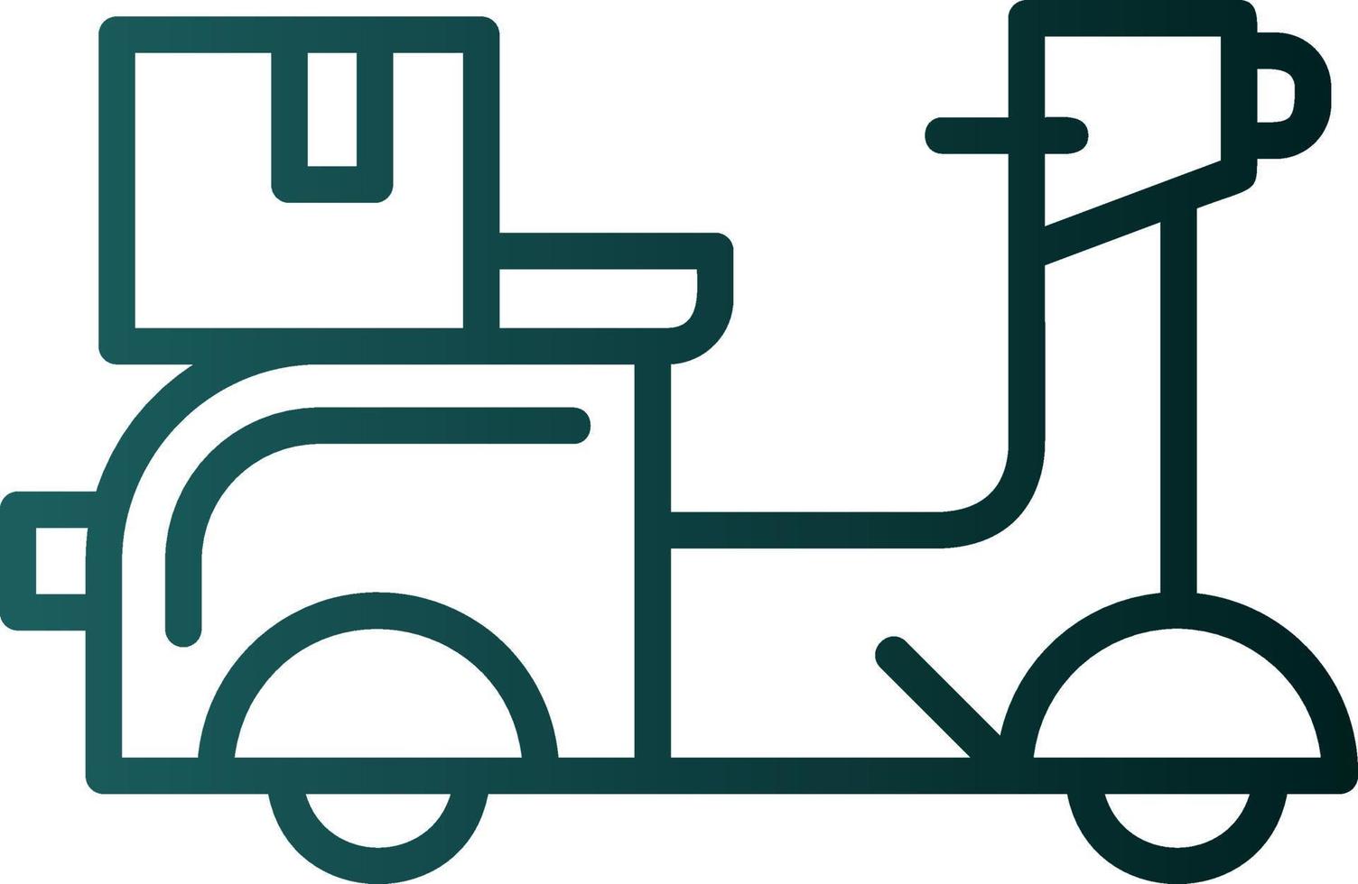 Delivery Bike Vector Icon Design