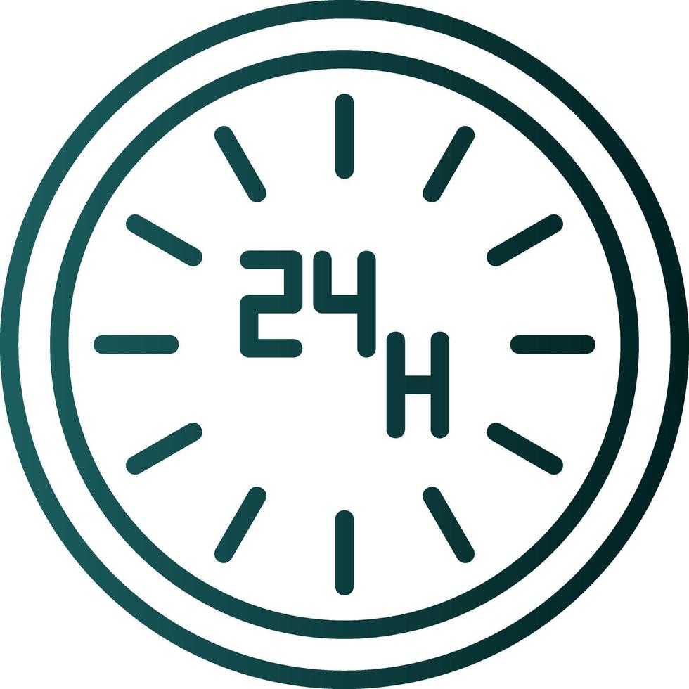 24 Hours Vector Icon Design