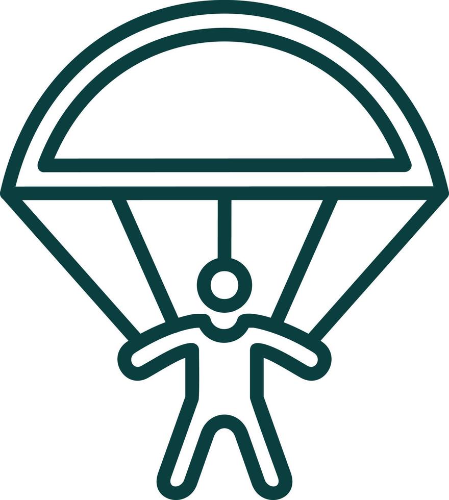 Skydiving Vector Icon Design