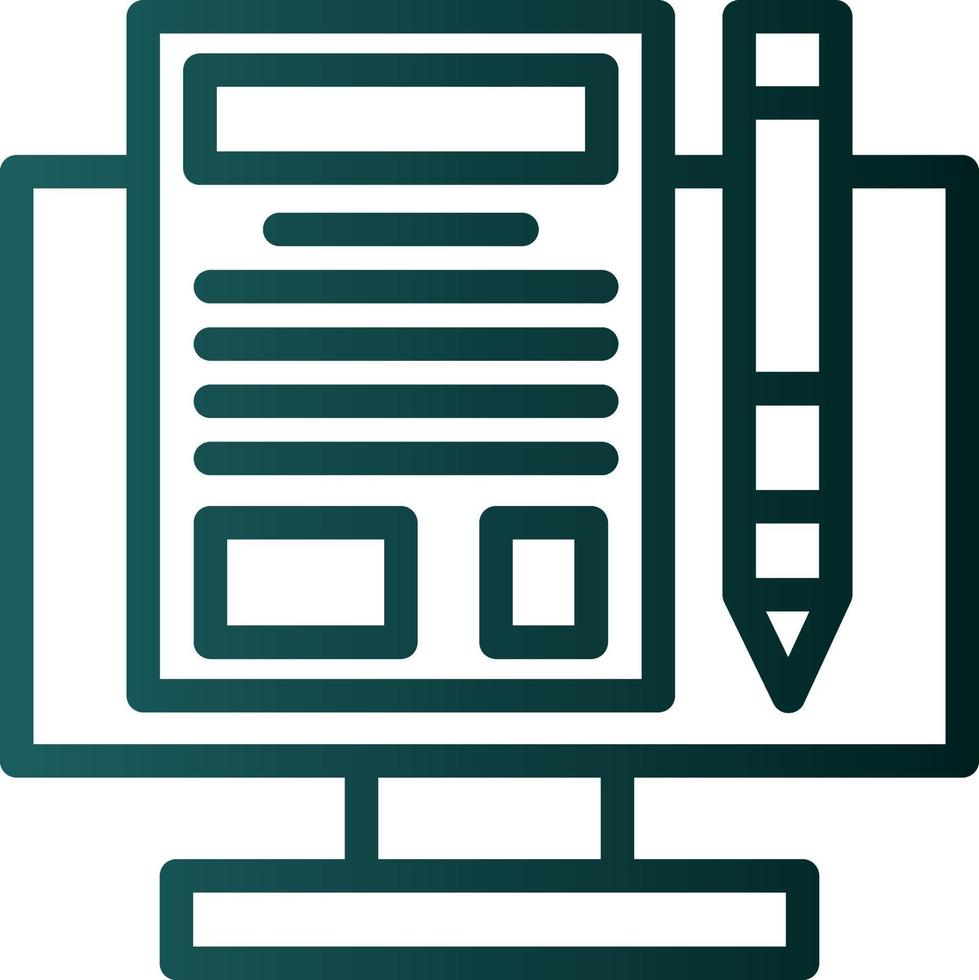 Making Blog Vector Icon Design
