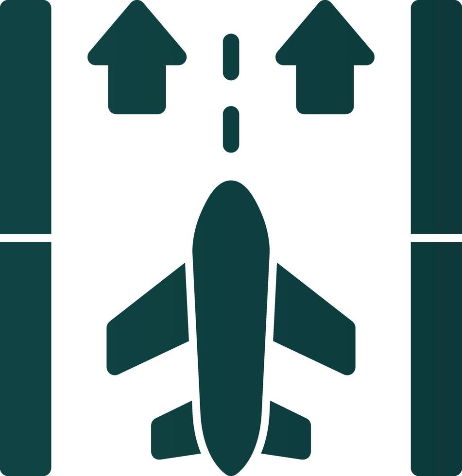 Runway Vector Icon Design
