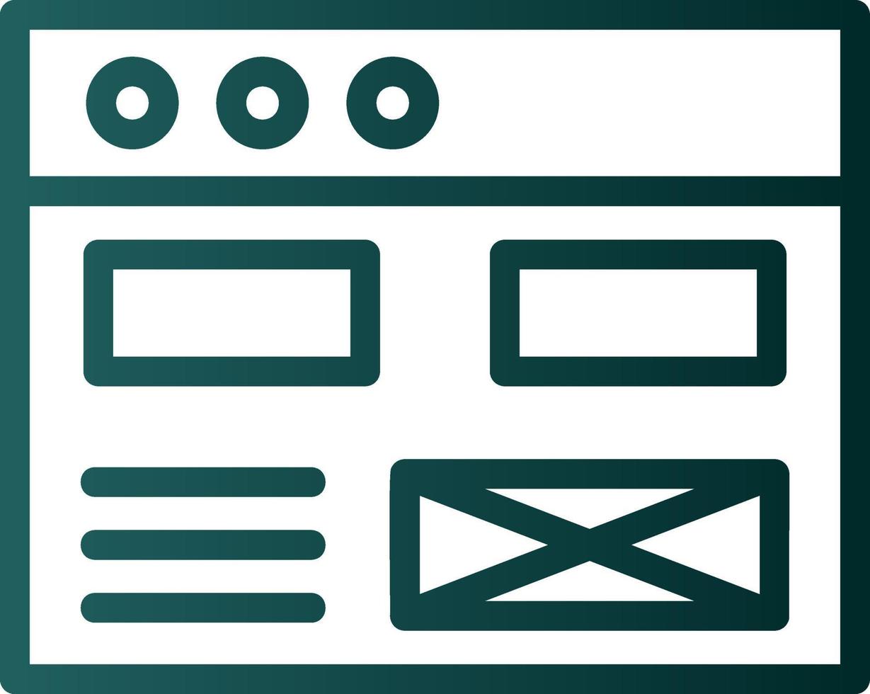 Wireframe Vector Icon Design