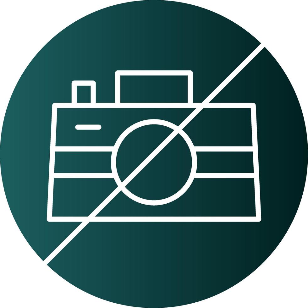 No Camera Vector Icon Design