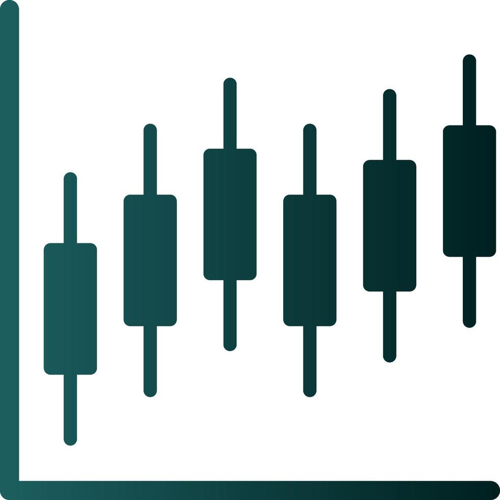 Candlestick Chart Vector Icon Design