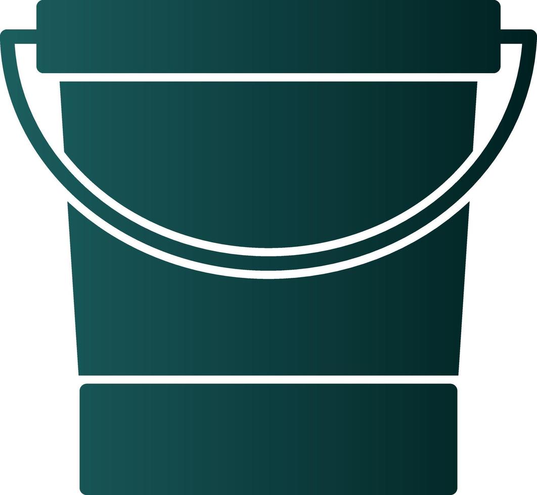 Water Bucket Vector Icon Design