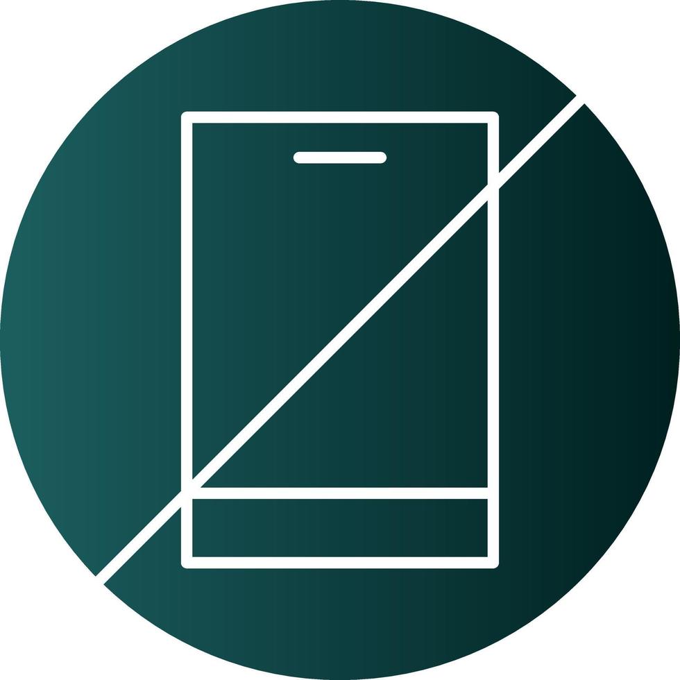No Phone Vector Icon Design