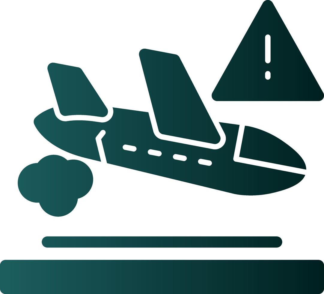 Airplane Accident Vector Icon Design