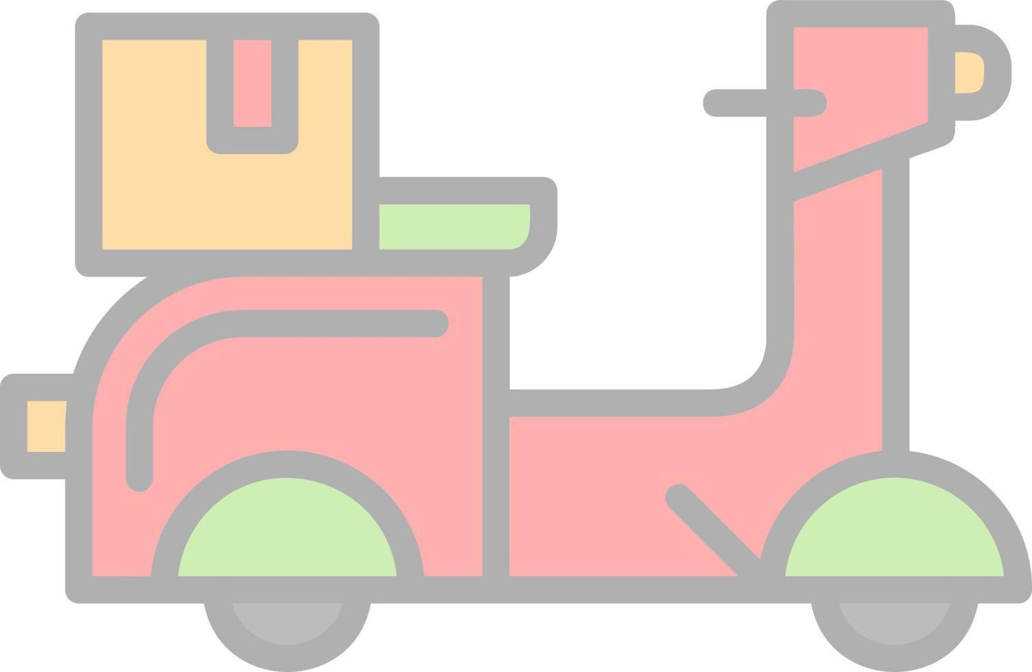 Delivery Bike Vector Icon Design