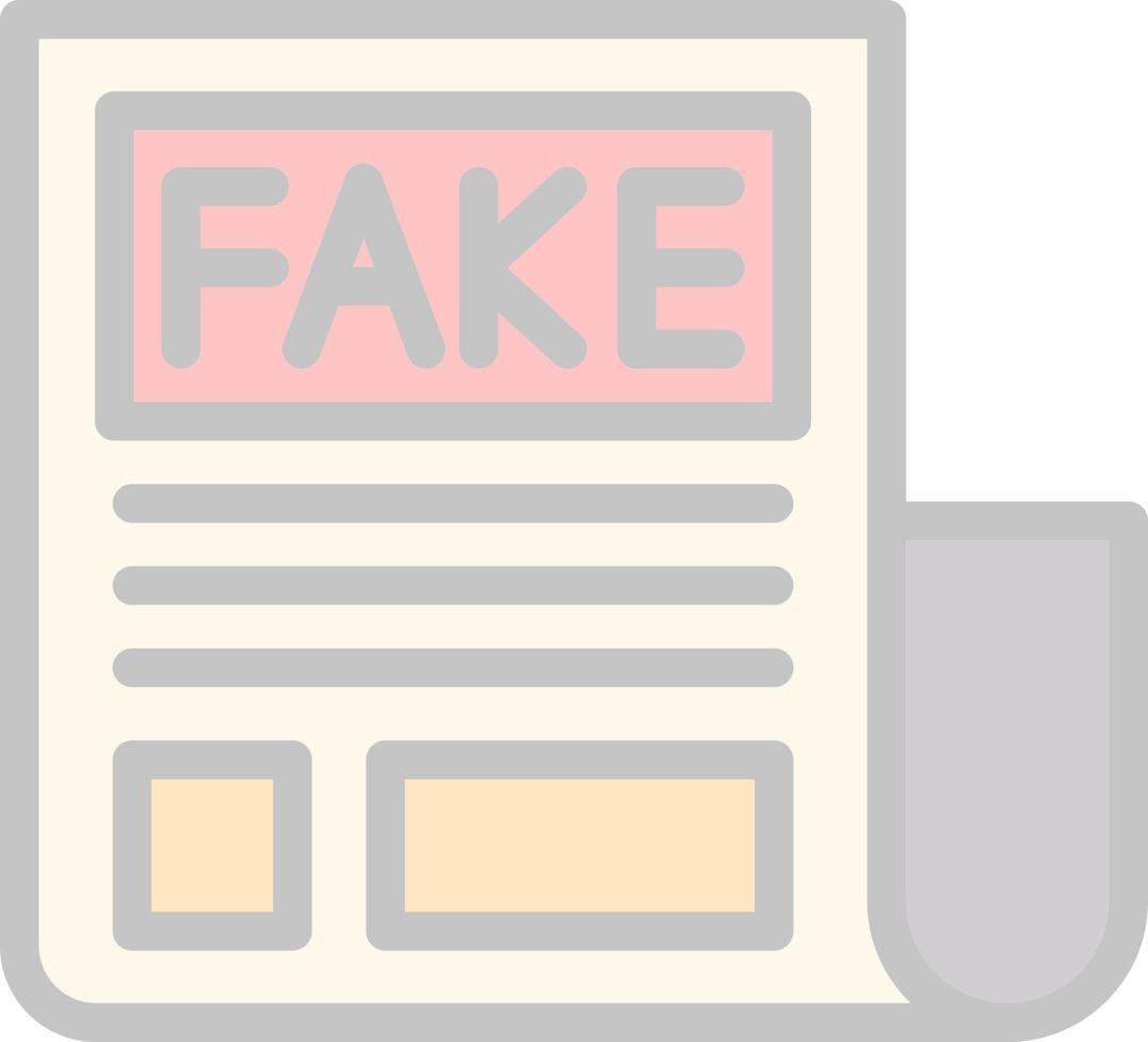 Fake News Vector Icon Design