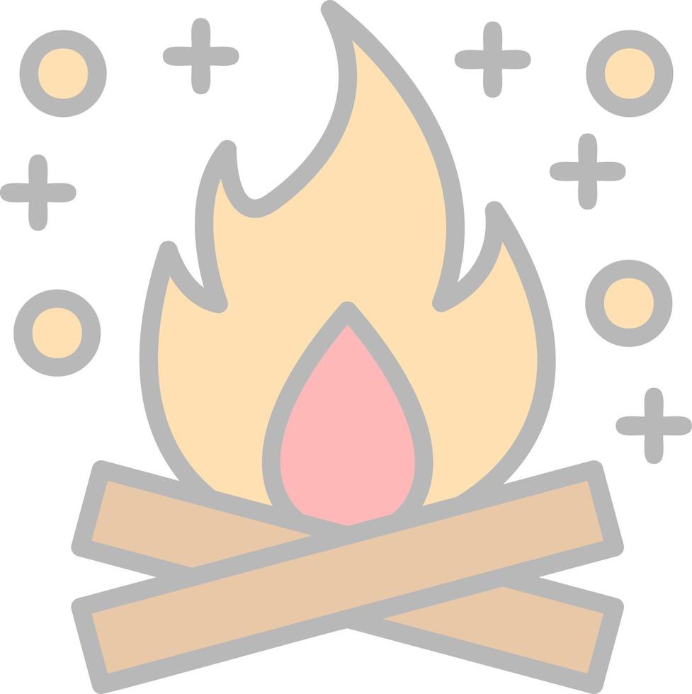 Bonfire Vector Icon Design