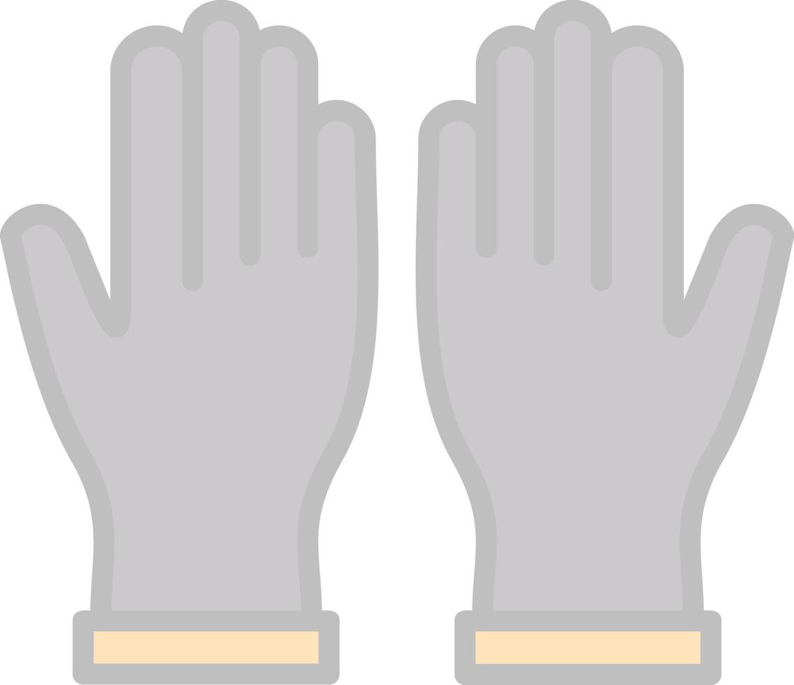Hand Gloves Vector Icon Design