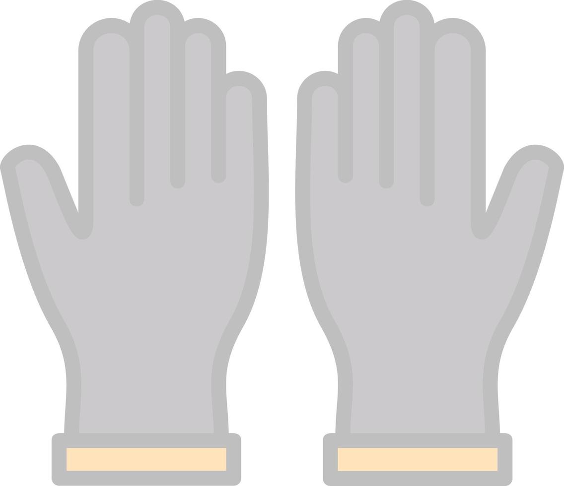 Hand Gloves Vector Icon Design