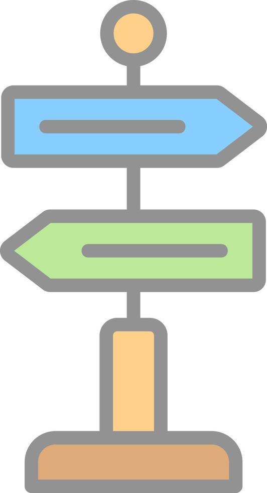 Directional Sign Vector Icon Design