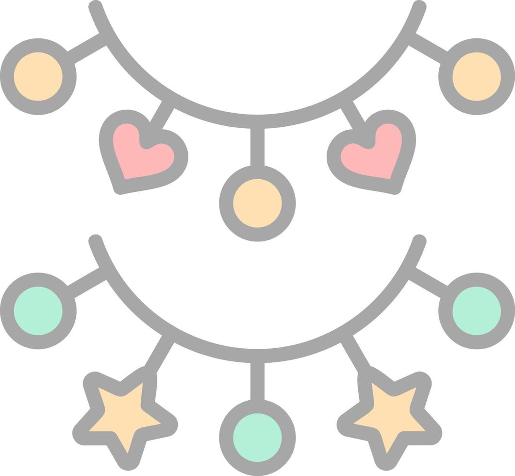 Christmas Lights Vector Icon Design