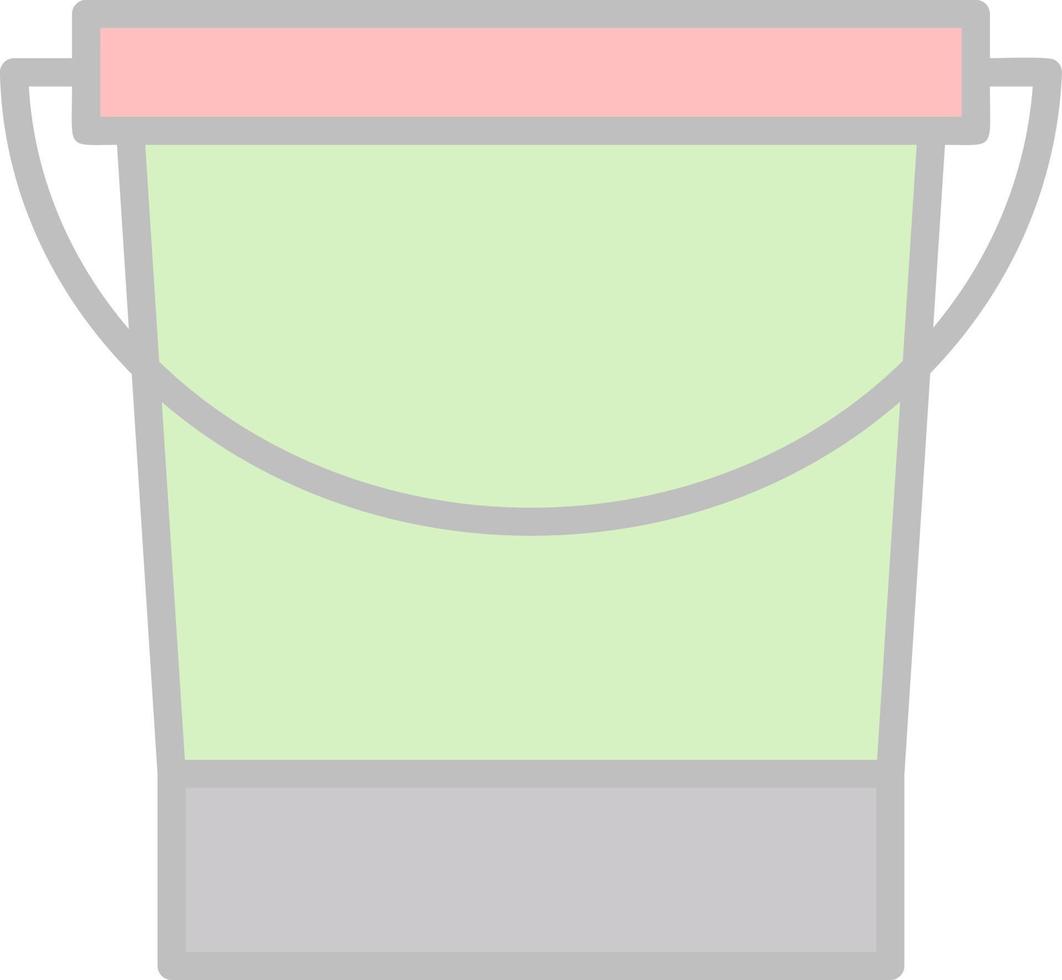 Water Bucket Vector Icon Design