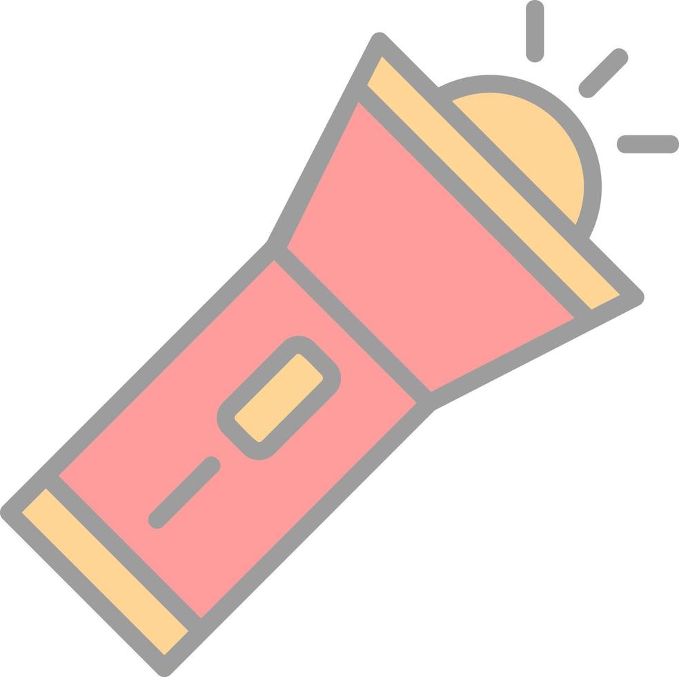 Flashlight Vector Icon Design