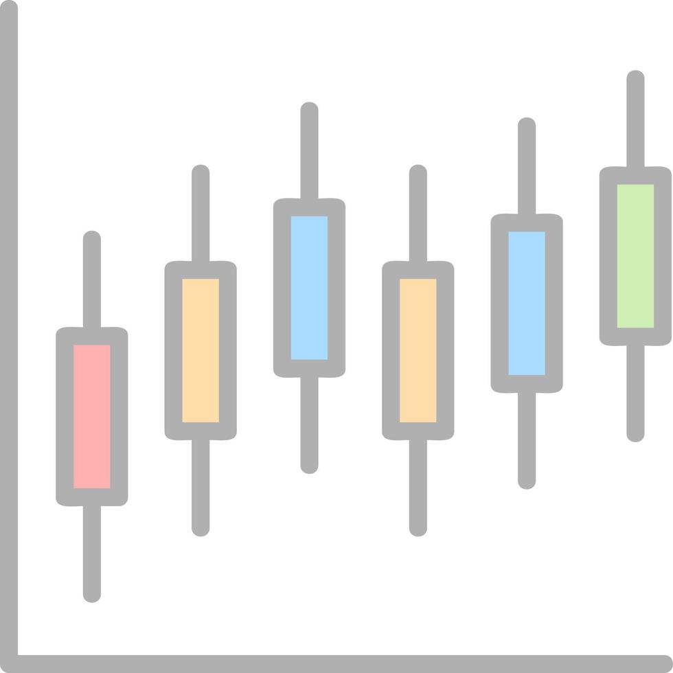 Candlestick Chart Vector Icon Design