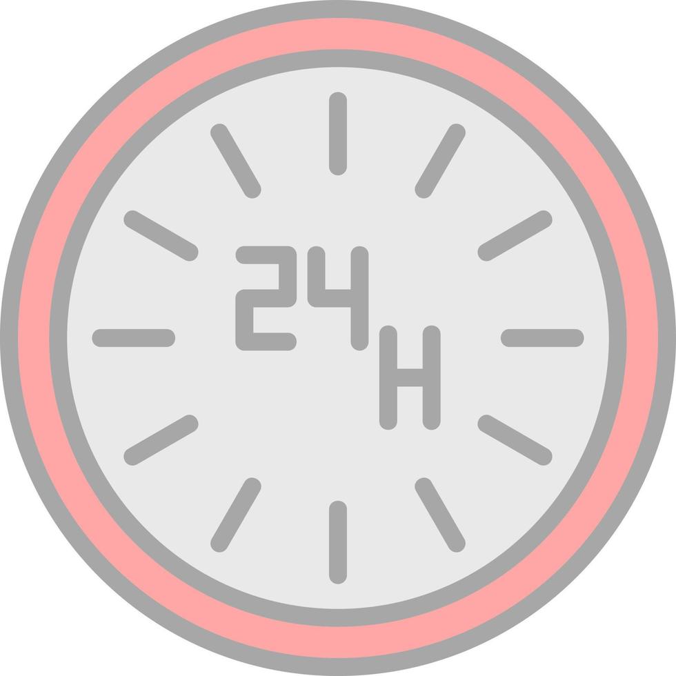 Diseño de icono de vector de 24 horas